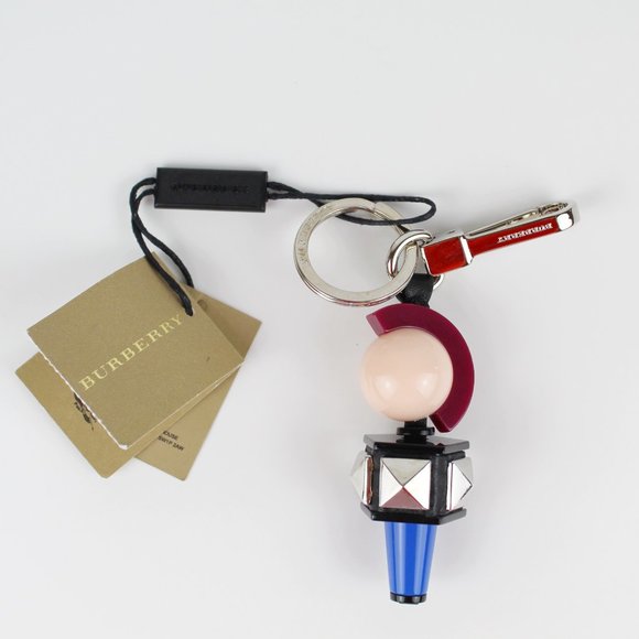 NWT Burberry Punk Geometric Bag/ Key Charm - Picture 3 of 9